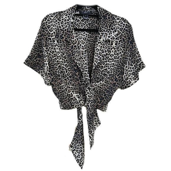 90s y2k grunge gyaru leopard print top - Picture 1 of 3